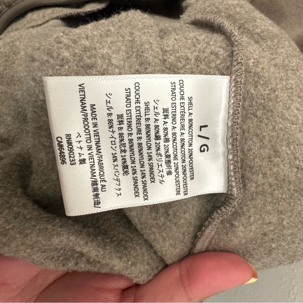 FEAR OF GOD ESSENTIALS gray bonded hoodie L - Picture 10 of 10